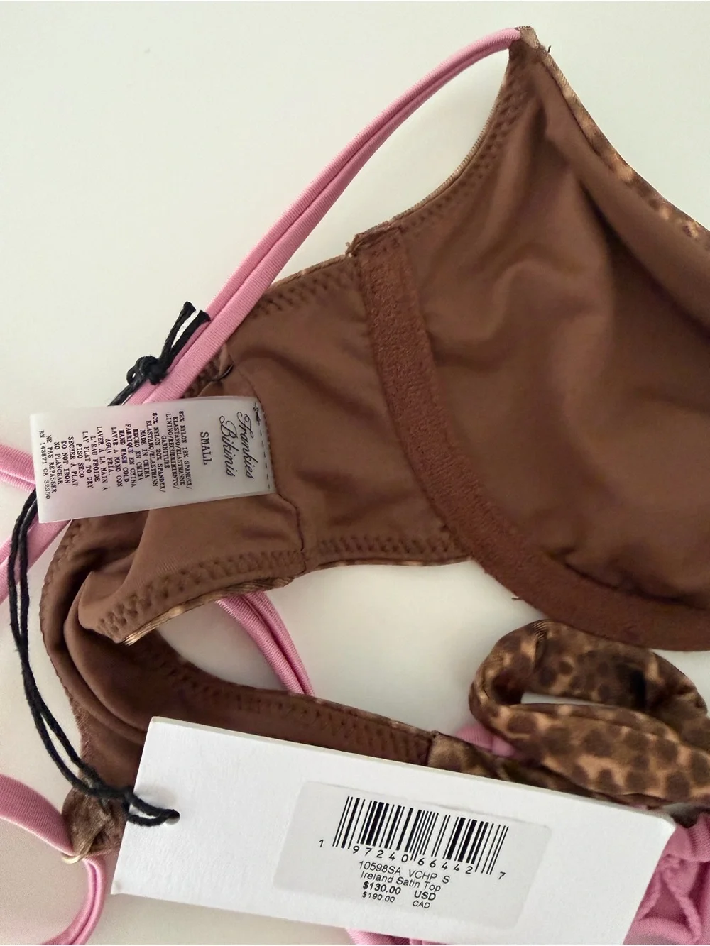 Frankie's Bikinis Brown Leopard Bikini Reversible